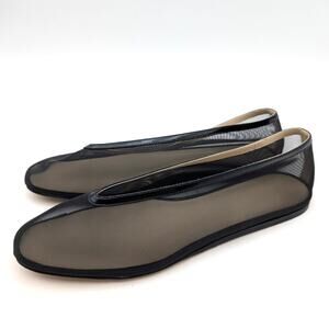 Le Monde Beryl Luna Mesh Ballet Flat Almond Toe Women's Black Size US8.5 EU38.5